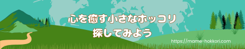 小さな癒しのホッコリ